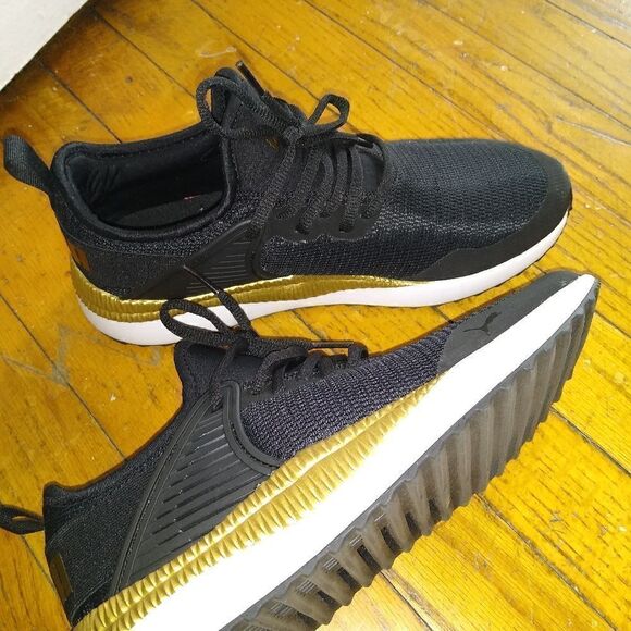 Puma 7.5 Pacer Next Cage running sneakers black gold - Picture 5 of 9